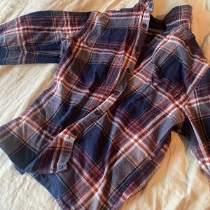 Blue and red flannel